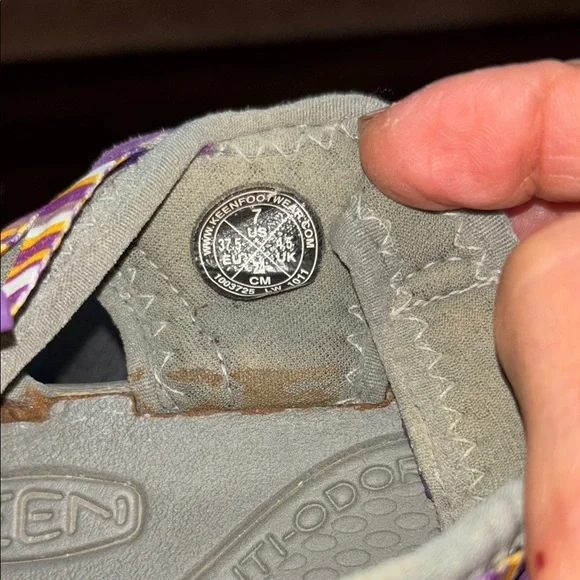 Keen Purple and Yellow Outdoor Sandals - Picture 4 of 9